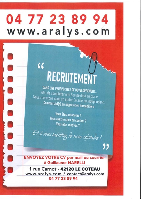 ARALYS RECRUTE